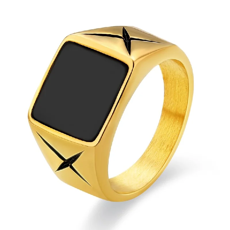 Women's diamond rings-The Power® - Black Onyx Mens Ring