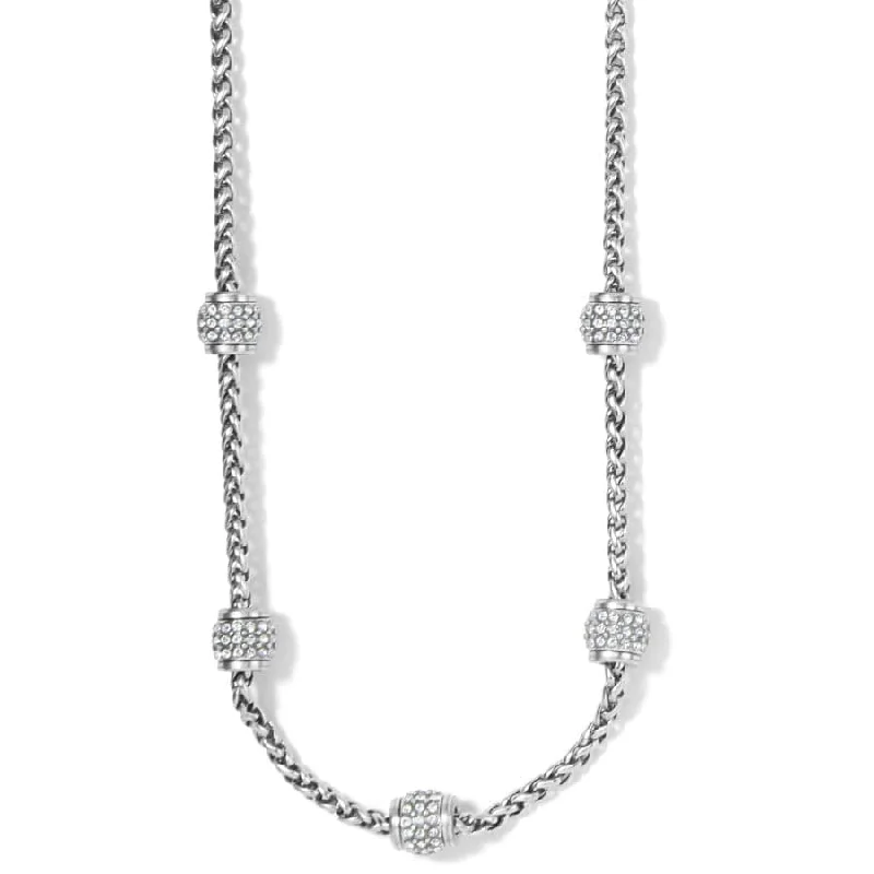 Women's graduation necklaces-Meridian Petite Short Necklace-Silver