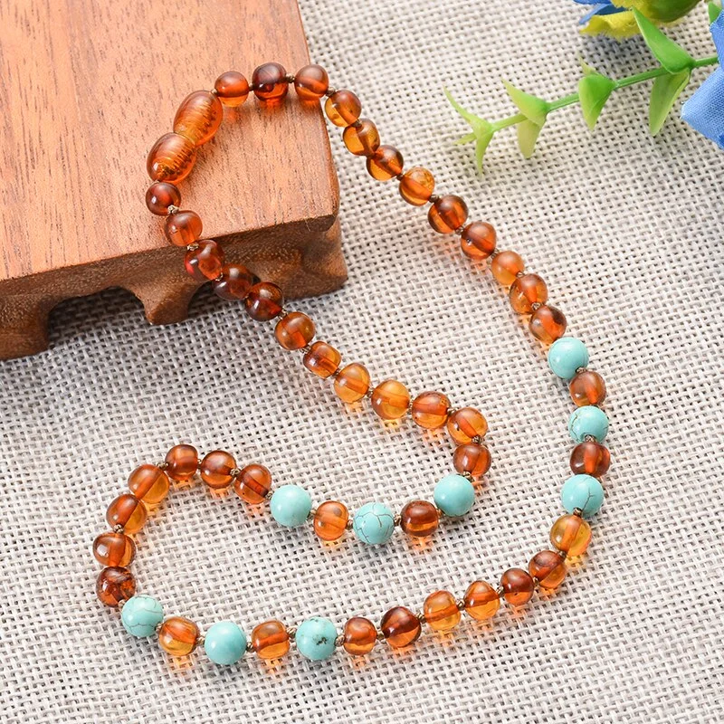 Women's pearl necklaces-Baltic Amber Deep Healing Necklace