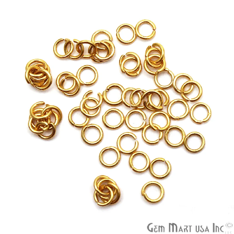 High-end women's rings-10pc Lot Open Jump Rings 4mm Gold Plated Finding Jewelry Charm