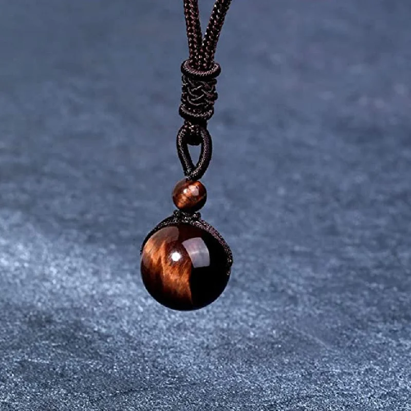 Minimalist women's necklaces-Orb of Opportunity Tiger’s Eye Necklace