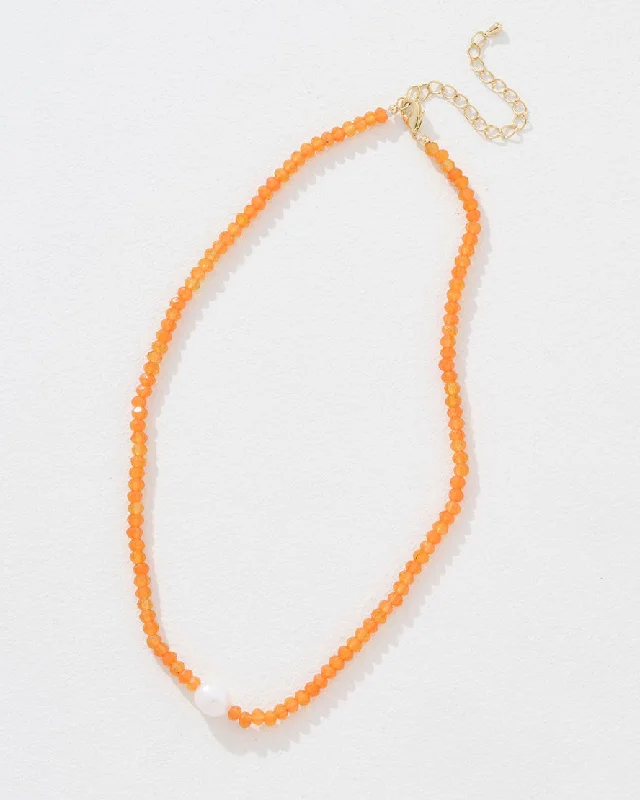 Women's DNA necklaces-Entienne Necklace in Orange