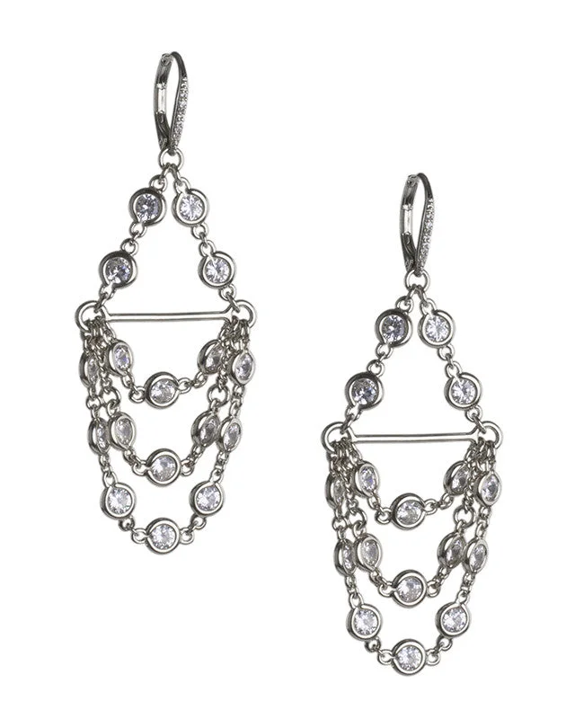 Women's eternity rings-Chandelier Diamond by the Inch Earring