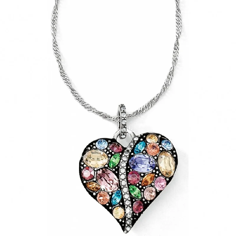 Women's locket necklaces-Trust Your Journey Heart Necklace