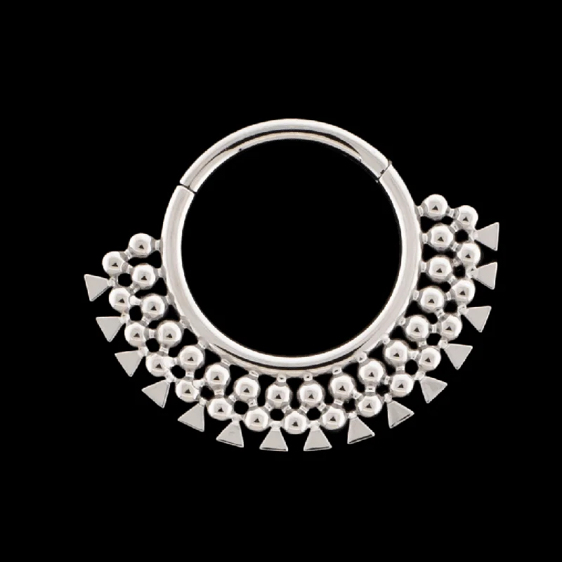 Women's elegant rings-Kattri- Titanium Hinged Ring