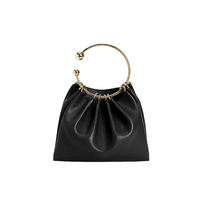 Women's religious rings-Black Ring Handle Bag