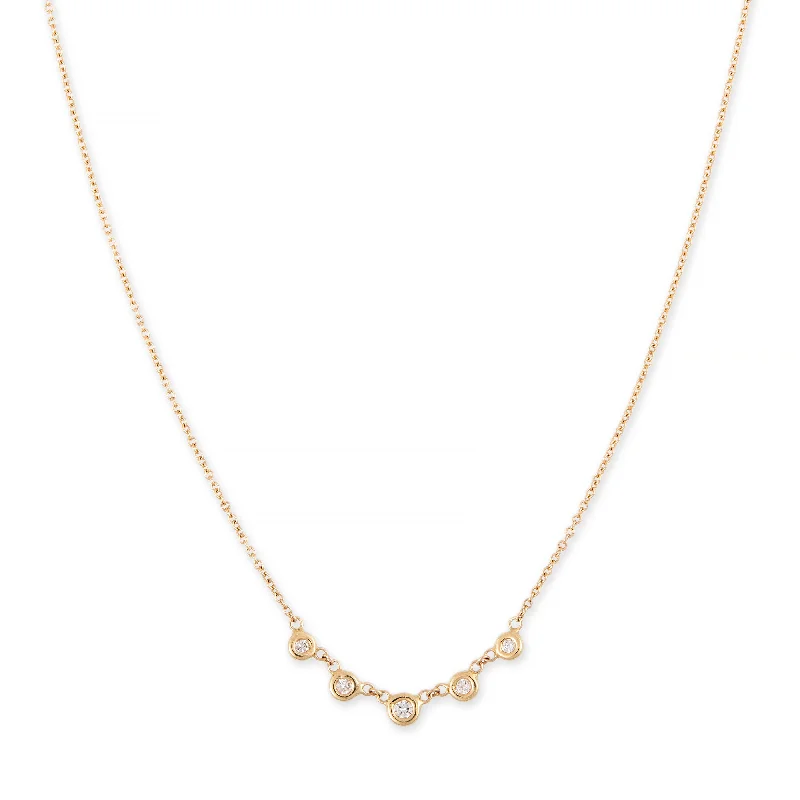 Trendy women's necklaces-5 DIAMOND EMILY NECKLACE