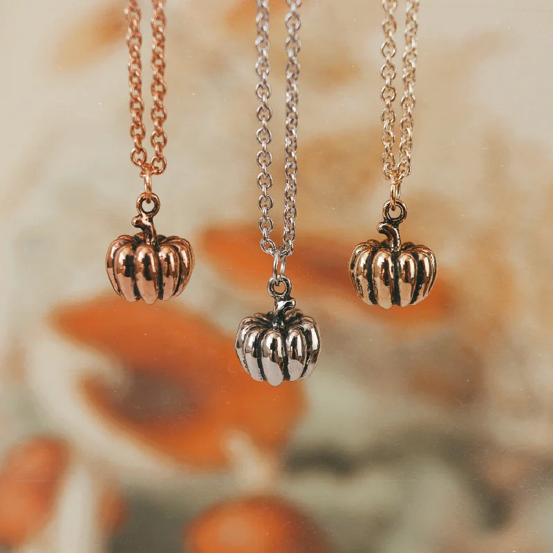 Women's ruby necklaces-Pumpkin Season Autumnal Necklace