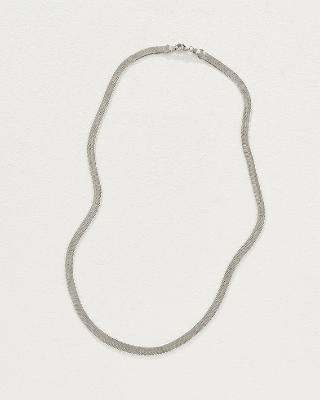 Women's beaded necklaces-Halley Necklace in Silver