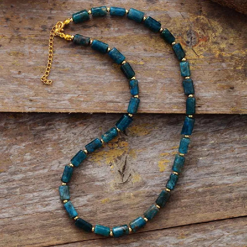 Women's locket necklaces-Apatite Choker Necklace