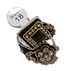 Women's sustainable rings-Fashion High Quality gemstone inlay ring Party wear