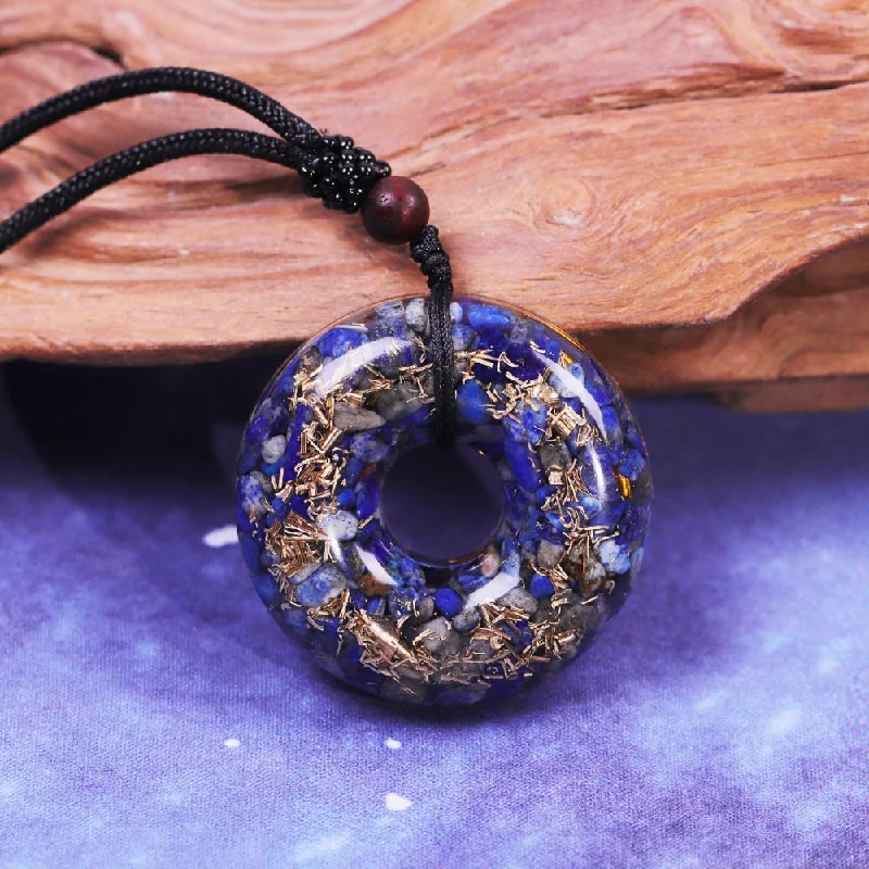 Women's pendant necklaces-Lapis Lazuli Orgone Necklace