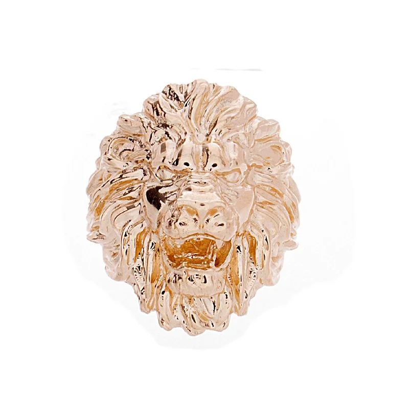 Women's adjustable rings-Mens lion Ring