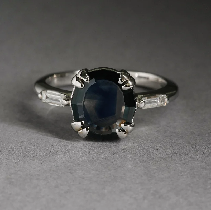 Women's geometric rings-Montana Sapphire Bardot Ring