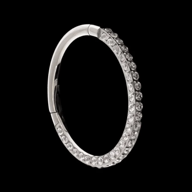 Women's luxury gift rings-Singapore- Titanium Hinged Ring