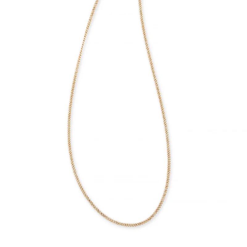 Women's mother-daughter necklaces-PLAIN THICK CURB CHAIN