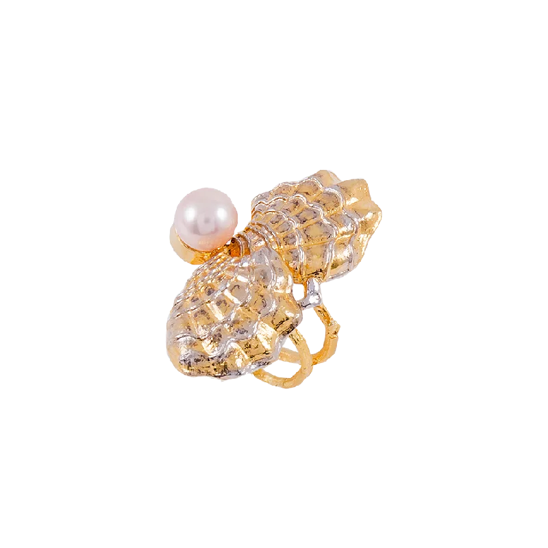 Women's zodiac rings-Sea Shell Midi Ring