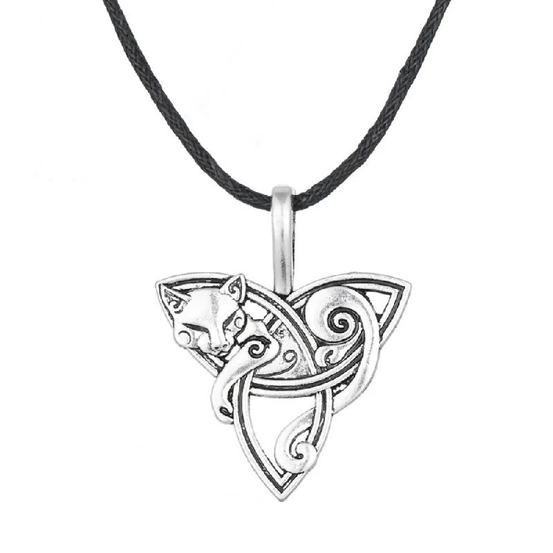 Women's short necklaces-Fenrir Triquetra Necklace