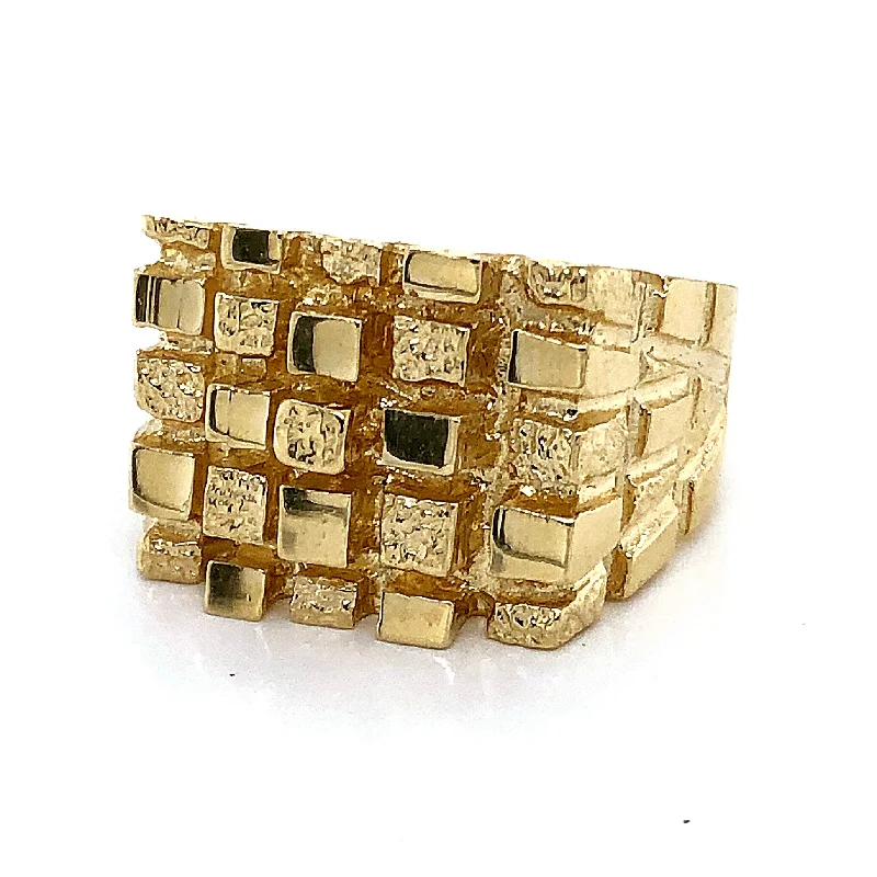 Women's seasonal rings-Gold Nugget Ring