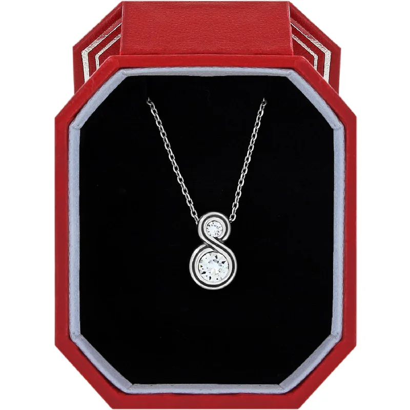 Women's minimalist necklaces-Infinity Sparkle Petite Necklace Gift Box