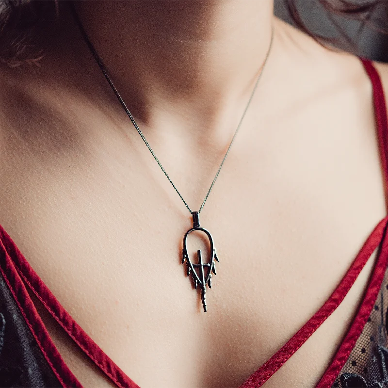 Women's spiritual necklaces-Gladius Icicle Sword Necklace *Colour Select