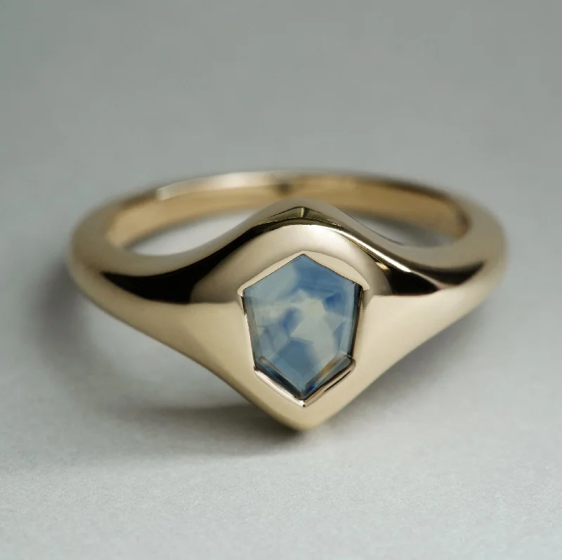 Women's jade rings-Montana Sapphire Signet Ring