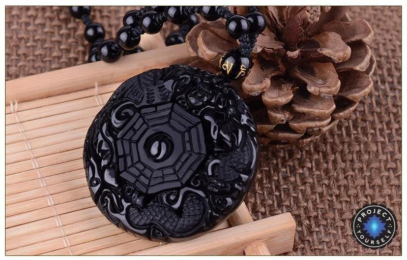 Women's party necklaces-Harmonious Balance Obsidian Energy Necklace