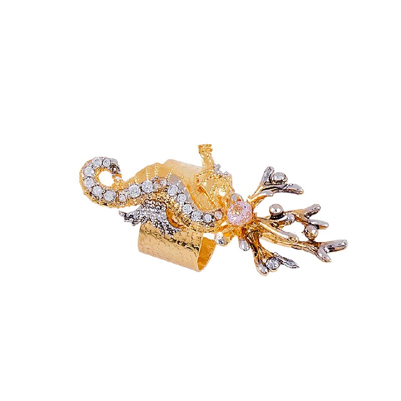 Luxury women's rings-Seahorse Midi Ring