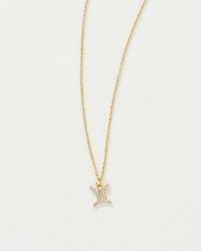 Women's astrology necklaces-Celestial Necklace Gemini