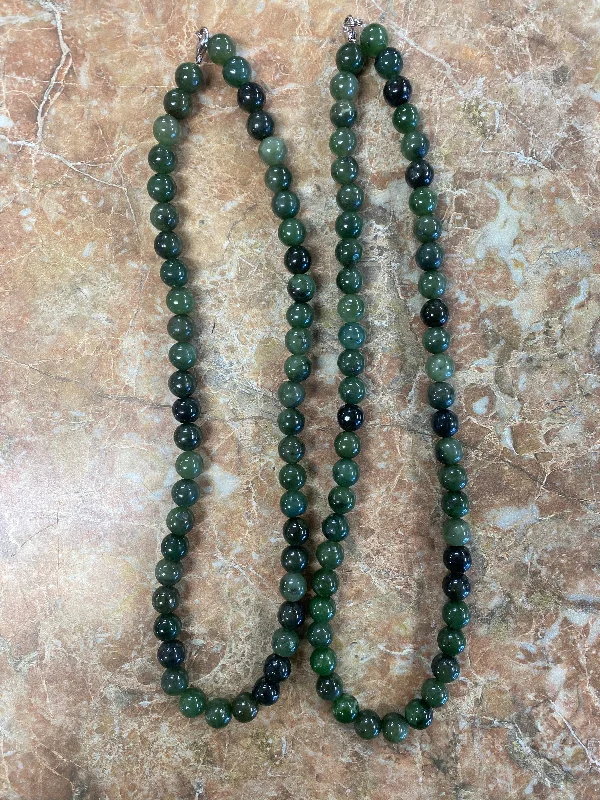 Women's Buddha necklaces-Jade Beaded Necklace