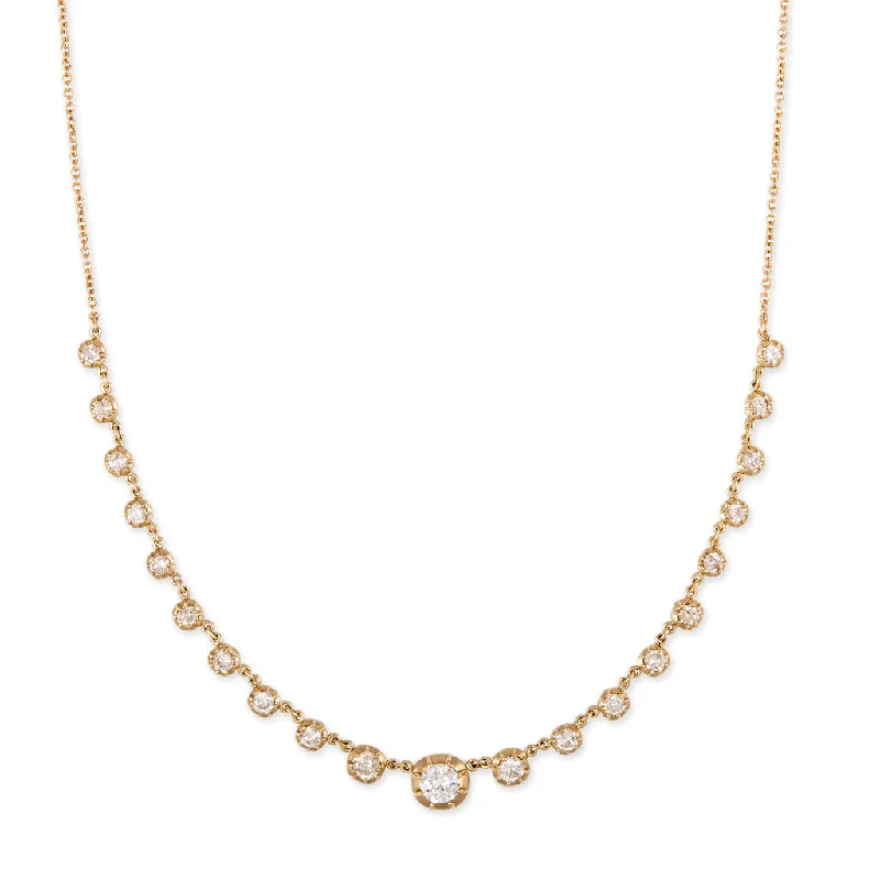 Women's K gold necklaces-21 GRADUATED SOPHIA DIAMOND NECKLACE