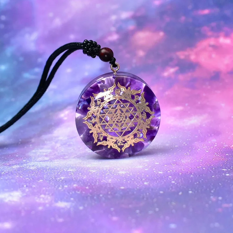 Women's geometric necklaces-Shanti Peace Orgone Pendant