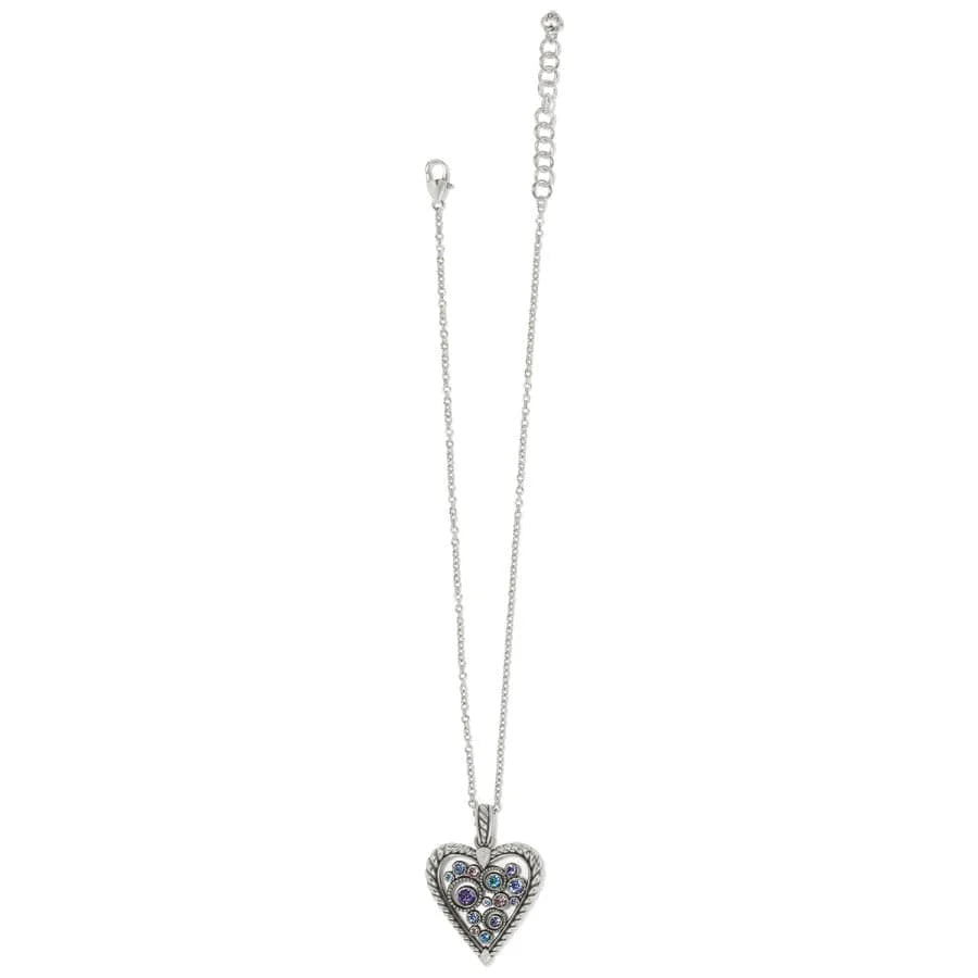 Women's moon phase necklaces-Halo Heart Necklace