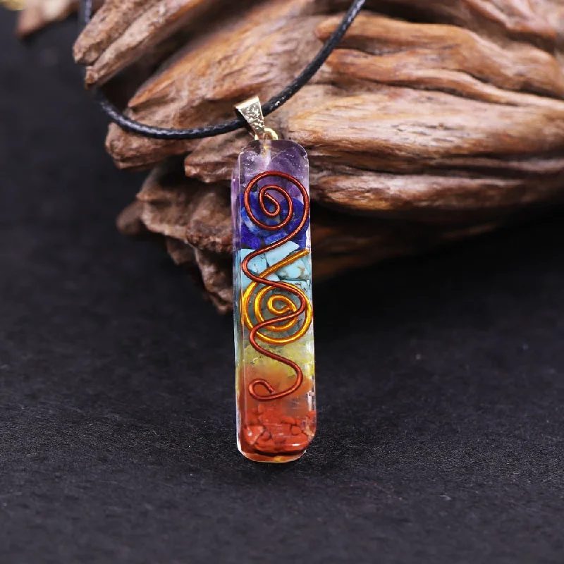 Women's ethical necklaces-Vibrant Orgonite Energy Necklace