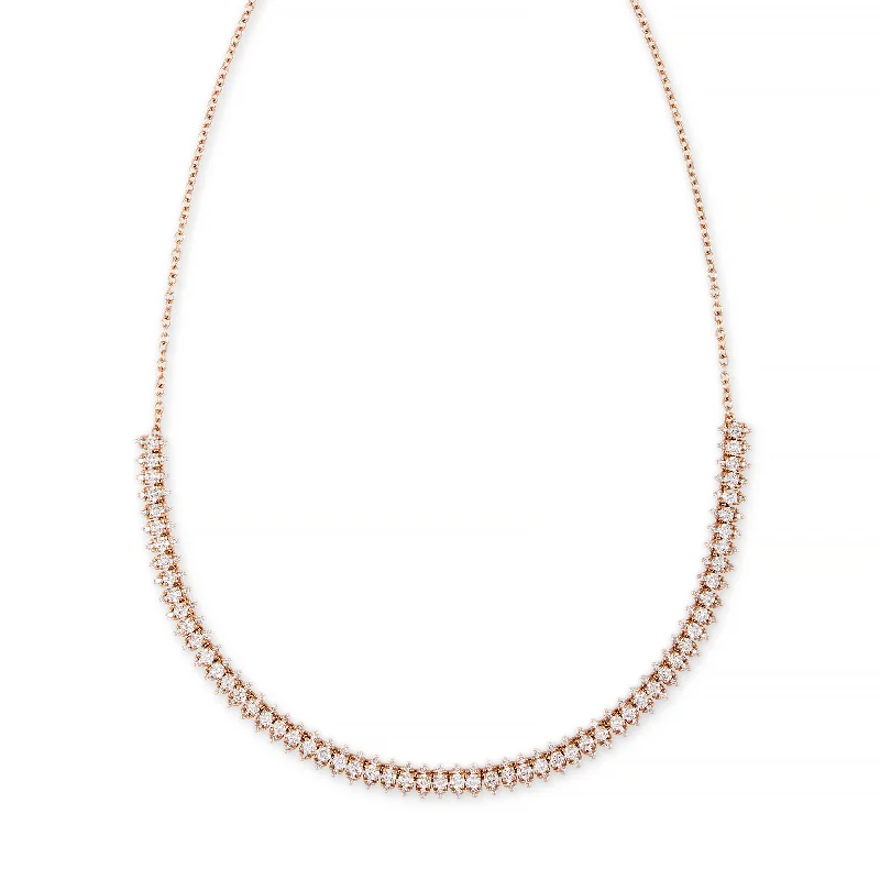 Women's elegant necklaces-BACK TO BACK DIAMOND LIZZIE NECKLACE