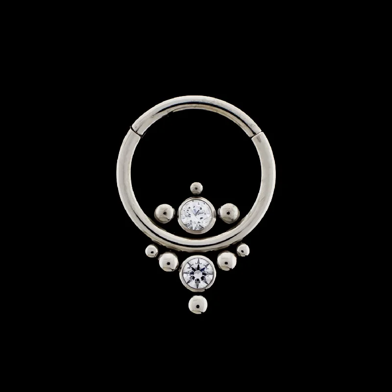 Women's bridal rings-Darion - Hinged Segment Ring