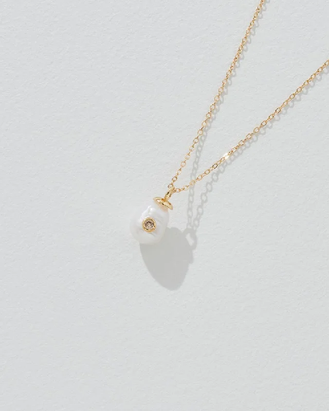 Women's pendant necklaces-Birthstone Pearl Pendant November