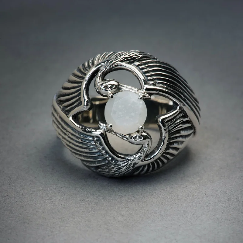 Women's photo rings-Egret Ring