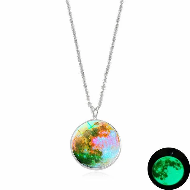 Women's celestial necklaces-Dark Side of The Moon Necklace