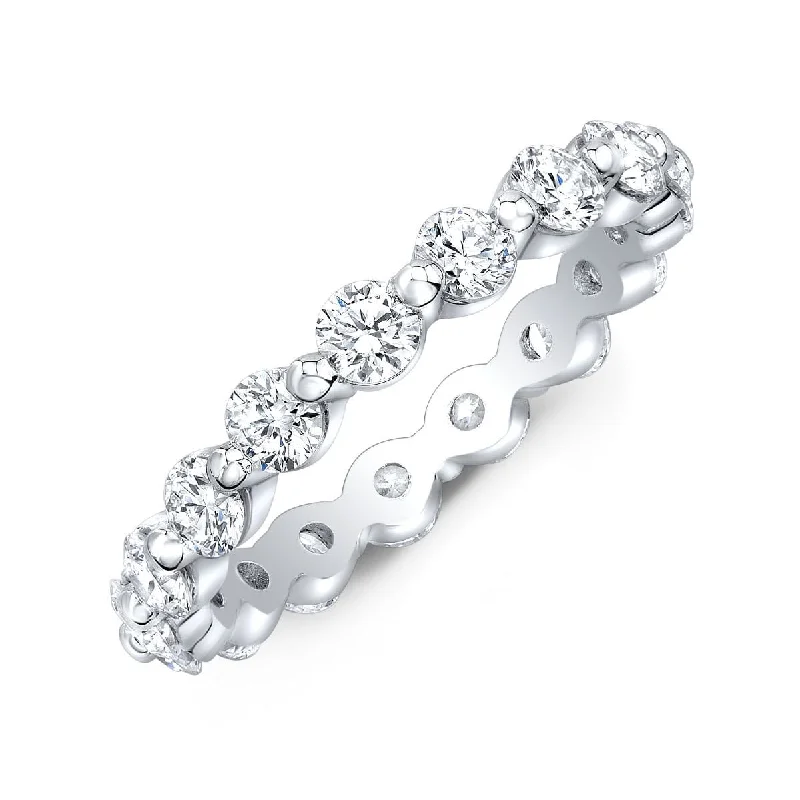 Women's K gold rings-Floating Eternity Ring (1.00 Ctw.)