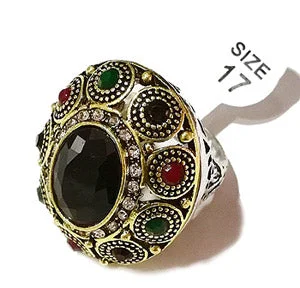 Women's anniversary rings-Fashion High Quality gemstone inlay ring Party wear