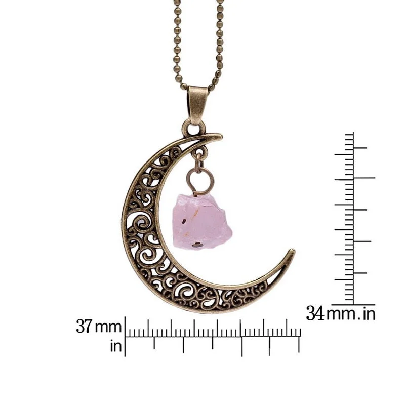 Women's pearl necklaces-Moon Gem Necklace