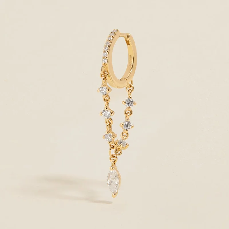 Women's sizeable rings-Jacob chain hoop earring