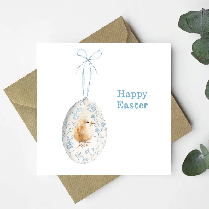 Women's formal rings-Easter Egg Chick Greeting Card - Adorable Celebration Card Featuring a Cuddly Chick Designed for Easter