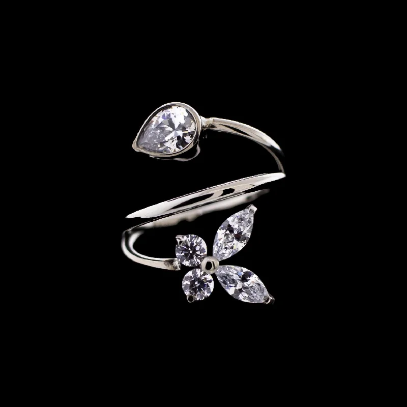 Women's exclusive rings-Petunia - Hinged Segment Ring