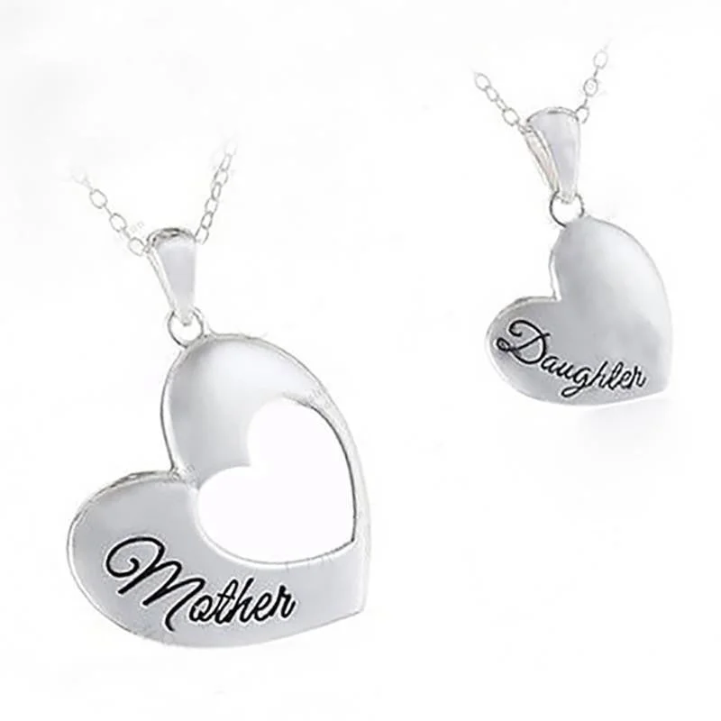 Women's birthstone necklaces-Stainless Steel Pendant Necklace Set