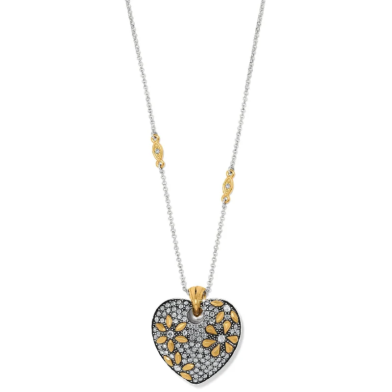 Women's religious necklaces-Garden of Love Heart Convertible Reversible Necklace