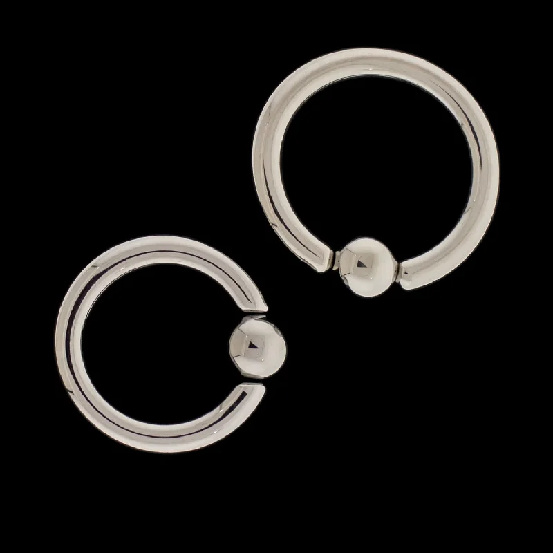 Women's titanium rings-8G Captive Bead Rings