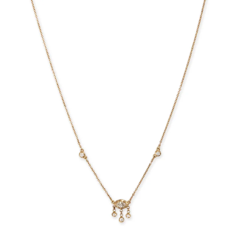 Women's name necklaces-MARQUISE SOPHIA DIAMOND SHAKER NECKLACE