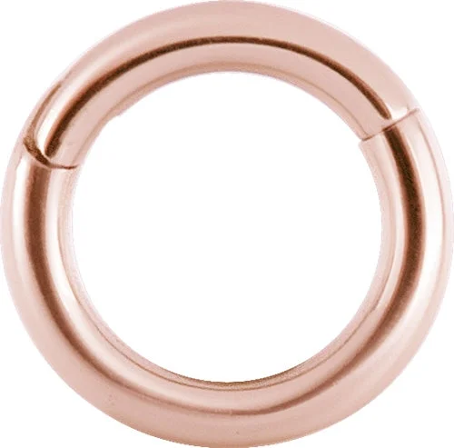 Women's titanium rings-Rose Gold Hinged Ring 20 Gauge - RGBHSR